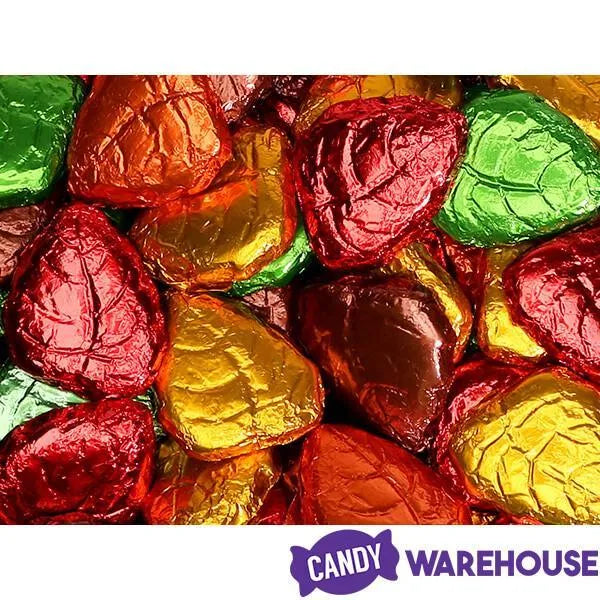 Madelaine Foiled Milk Chocolate Autumn Leaves Candy: 5LB Bag