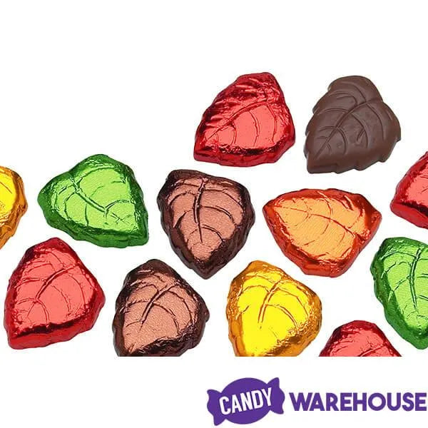 Madelaine Foiled Milk Chocolate Autumn Leaves Candy: 5LB Bag