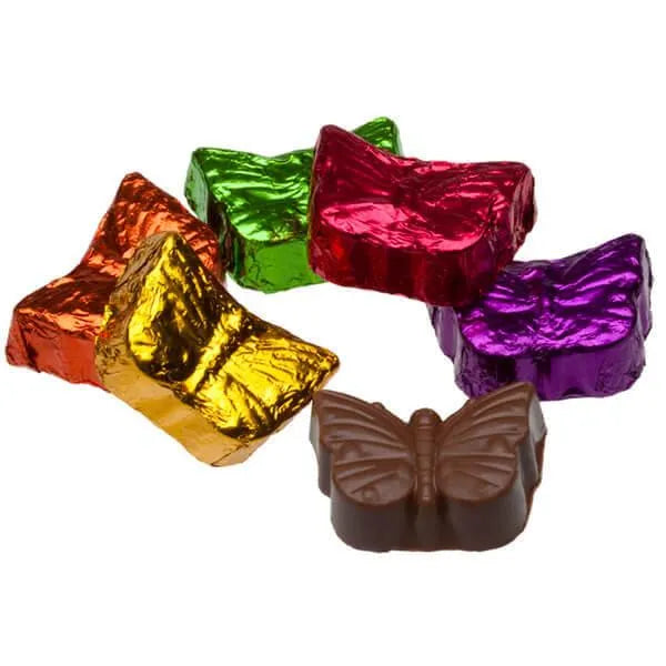 Madelaine Foiled Milk Chocolate Butterfly Candy: 35-Piece Tub