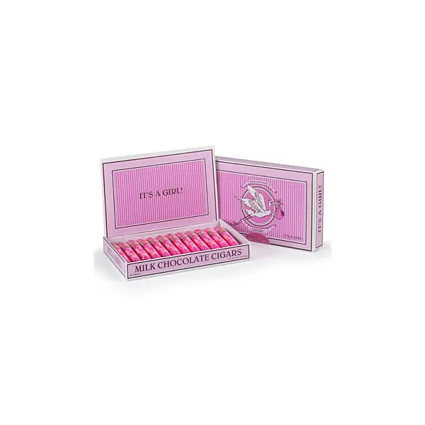 Madelaine Foiled Milk Chocolate Cigars - Girl: 24-Piece Box