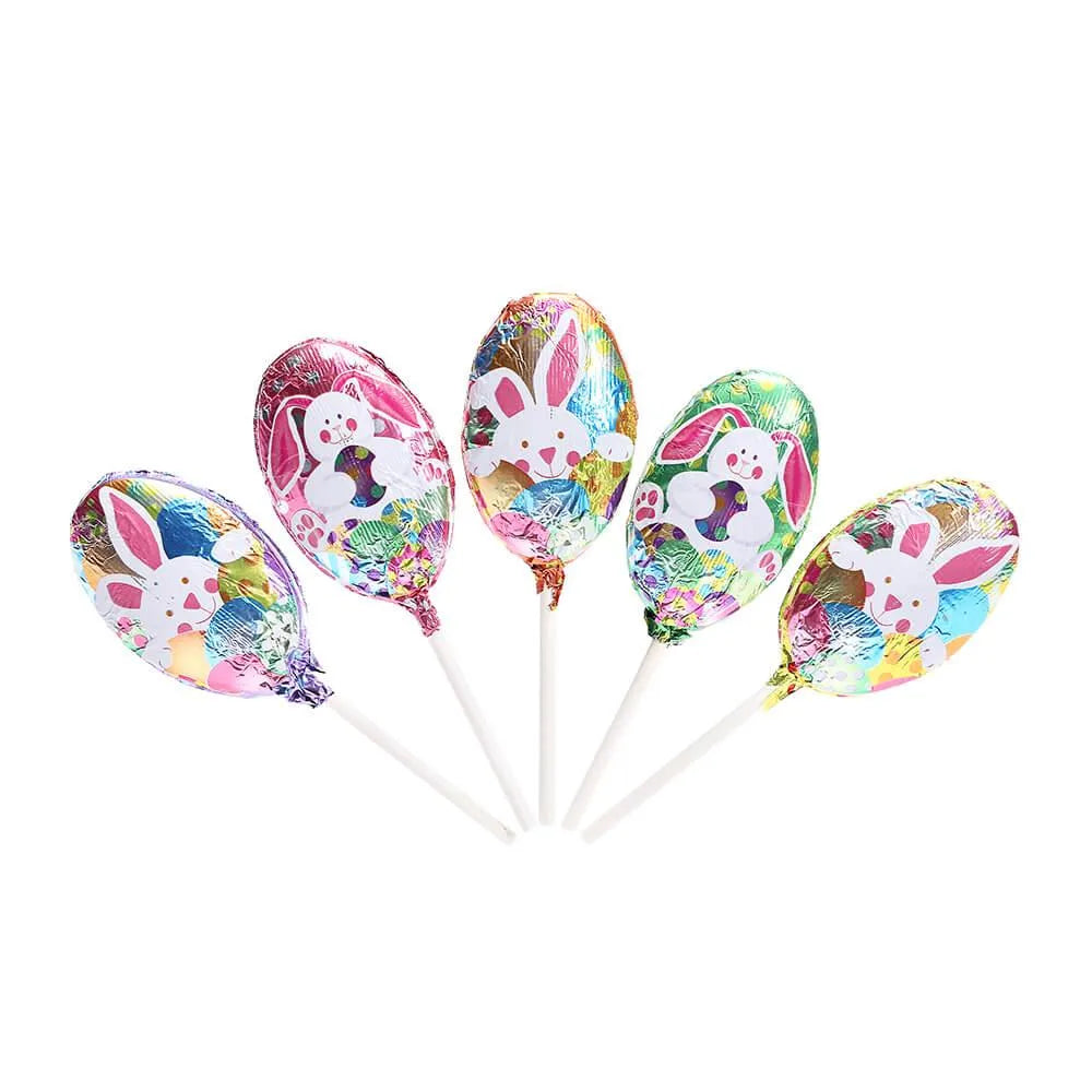 Madelaine Foiled Milk Chocolate Easter Egg Lollipops: 24-Piece Display