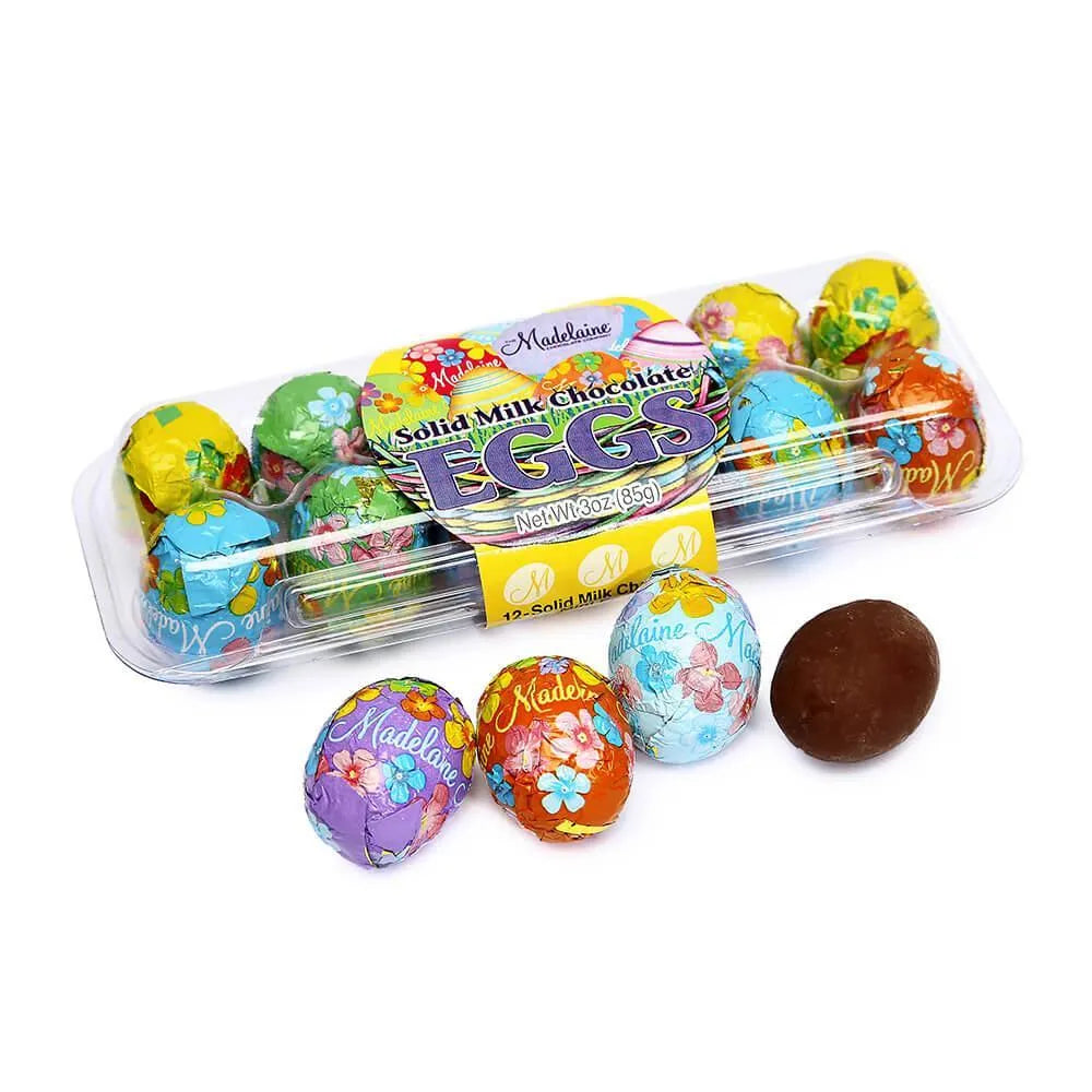 Madelaine Foiled Milk Chocolate Easter Eggs 12-Piece Crates: 12-Piece Pack