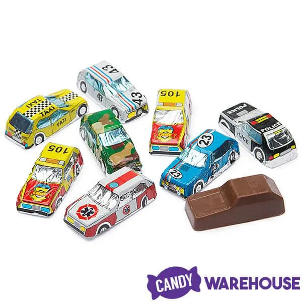 Madelaine Foiled Milk Chocolate Mini Cars: 100-Piece Display