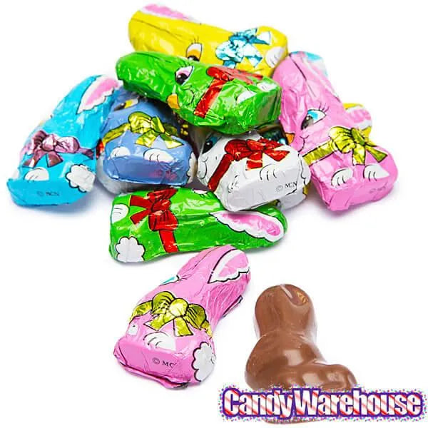 Madelaine Foiled Milk Chocolate Mini Easter Bunnies: 5LB Box