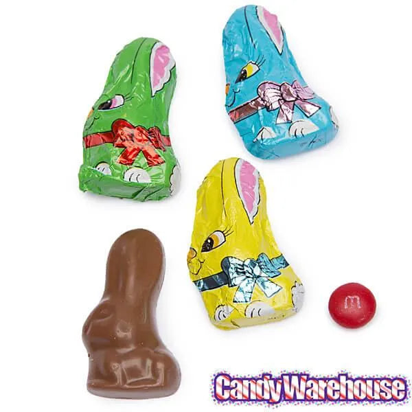 Madelaine Foiled Milk Chocolate Mini Easter Bunnies: 5LB Box