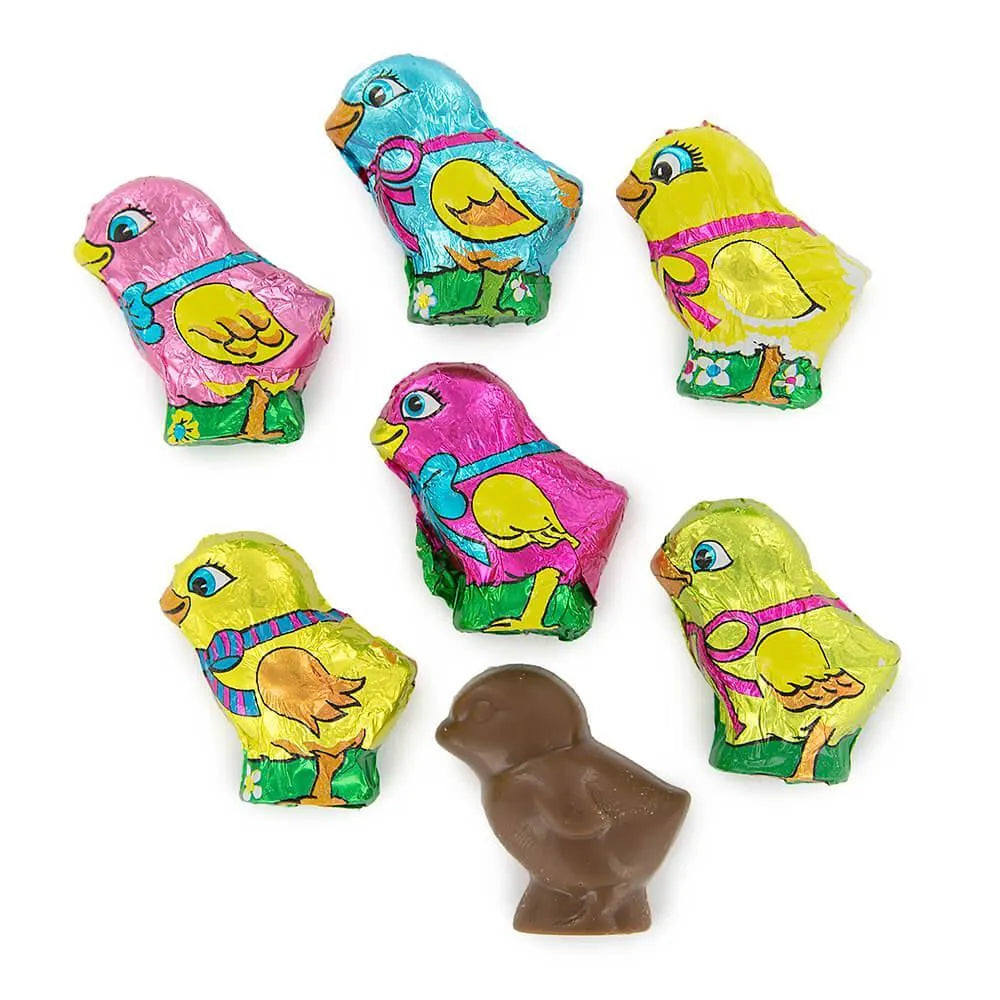 Madelaine Foiled Milk Chocolate Mini Easter Chicks: 5LB Box