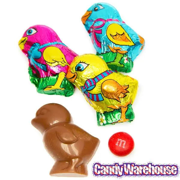 Madelaine Foiled Milk Chocolate Mini Easter Chicks: 5LB Box