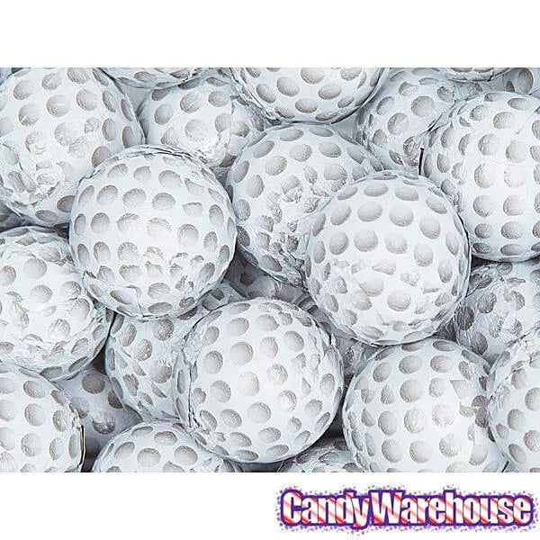 Madelaine Foiled Milk Chocolate Sports Balls 2-Ounce Mesh Bags - Golf: 24-Piece Tub