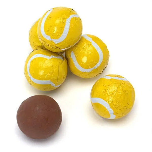 Madelaine Foiled Milk Chocolate Tennis Balls: 5LB Bag