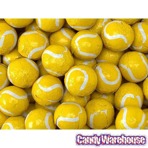 Madelaine Foiled Milk Chocolate Tennis Balls: 5LB Bag