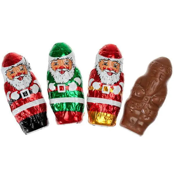 Madelaine Foiled Mini Milk Chocolate Santas: 5LB Bag