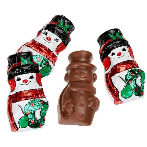 Madelaine Foiled Mini Milk Chocolate Snowmen: 5LB Bag