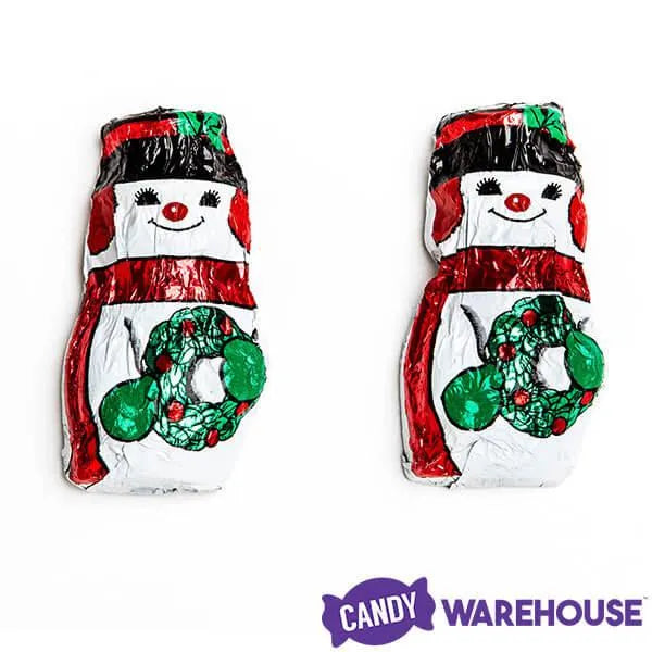 Madelaine Foiled Mini Milk Chocolate Snowmen: 5LB Bag