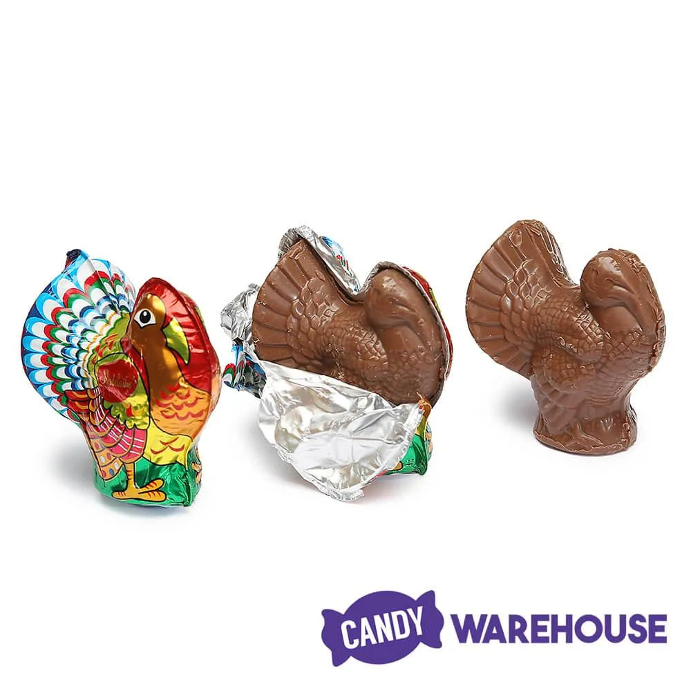 Madelaine Foiled Semi-Solid 1-Ounce Milk Chocolate Turkeys: 20-Piece Display