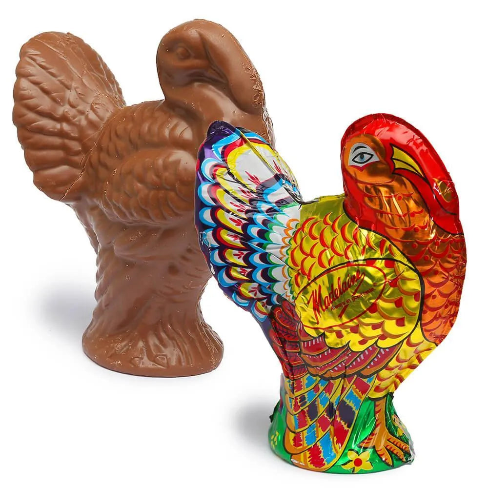 Madelaine Foiled Semi-Solid 8-Ounce Milk Chocolate Turkey