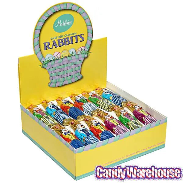 Madelaine Foiled Standing Milk Chocolate Easter Rabbits: 60-Piece Box