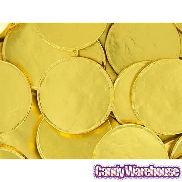 Madelaine Gold Foiled Milk Chocolate Coins - Blank: 5LB Bag