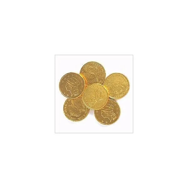 Madelaine Gold Foiled Milk Chocolate Coins - Large: 5LB Bag