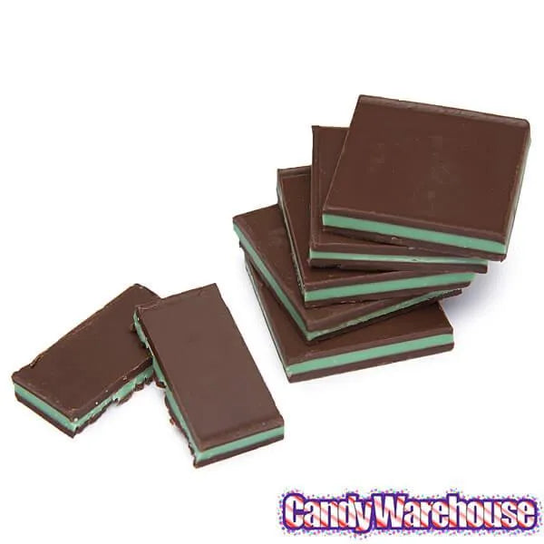 Madelaine Gold Foiled Mint Truffle Dark Chocolate Squares: 5LB Box