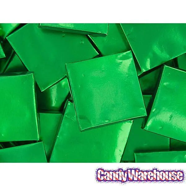 Madelaine Green Foiled Mint Dark Chocolate Squares: 5LB Box