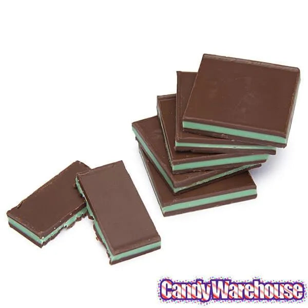 Madelaine Green Foiled Mint Dark Chocolate Squares: 5LB Box