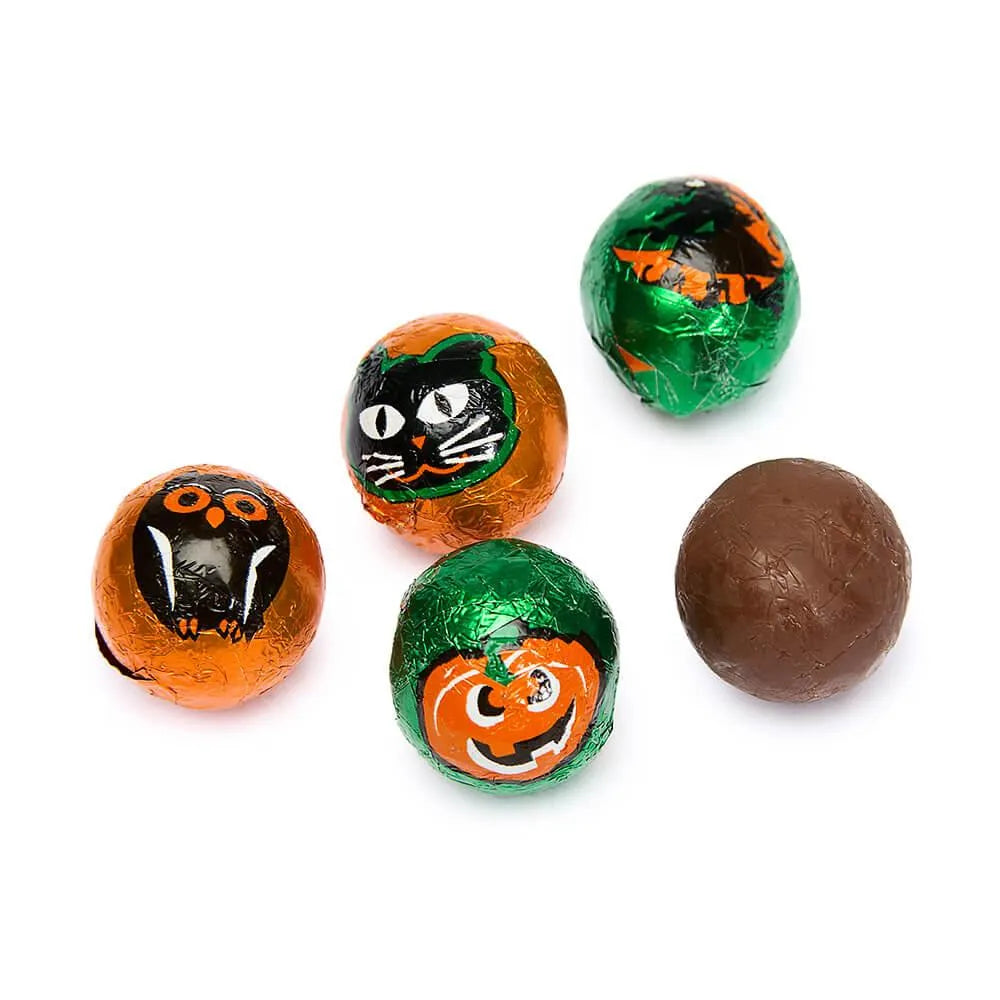 Madelaine Halloween Foiled Milk Chocolate Balls: 5LB Bag