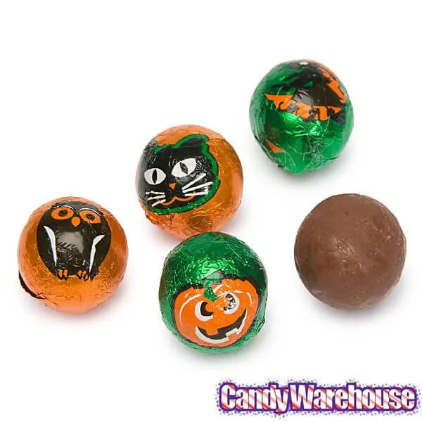 Madelaine Halloween Foiled Milk Chocolate Balls: 5LB Bag