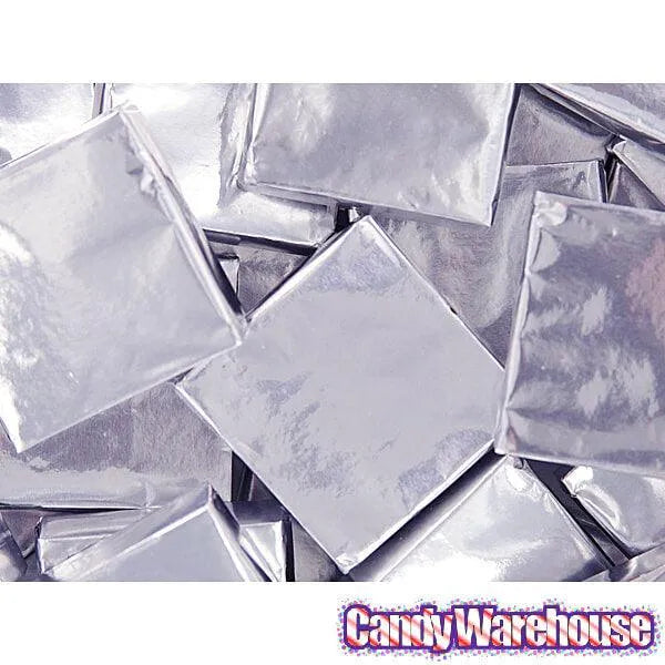 Madelaine Silver Foiled Mint Truffle Dark Chocolate Squares: 5LB Box