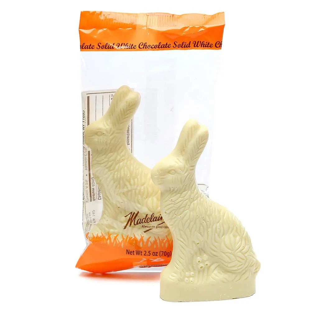 Madelaine White Chocolate 2.5-Ounce Easter Bunnies: 12-Piece Box