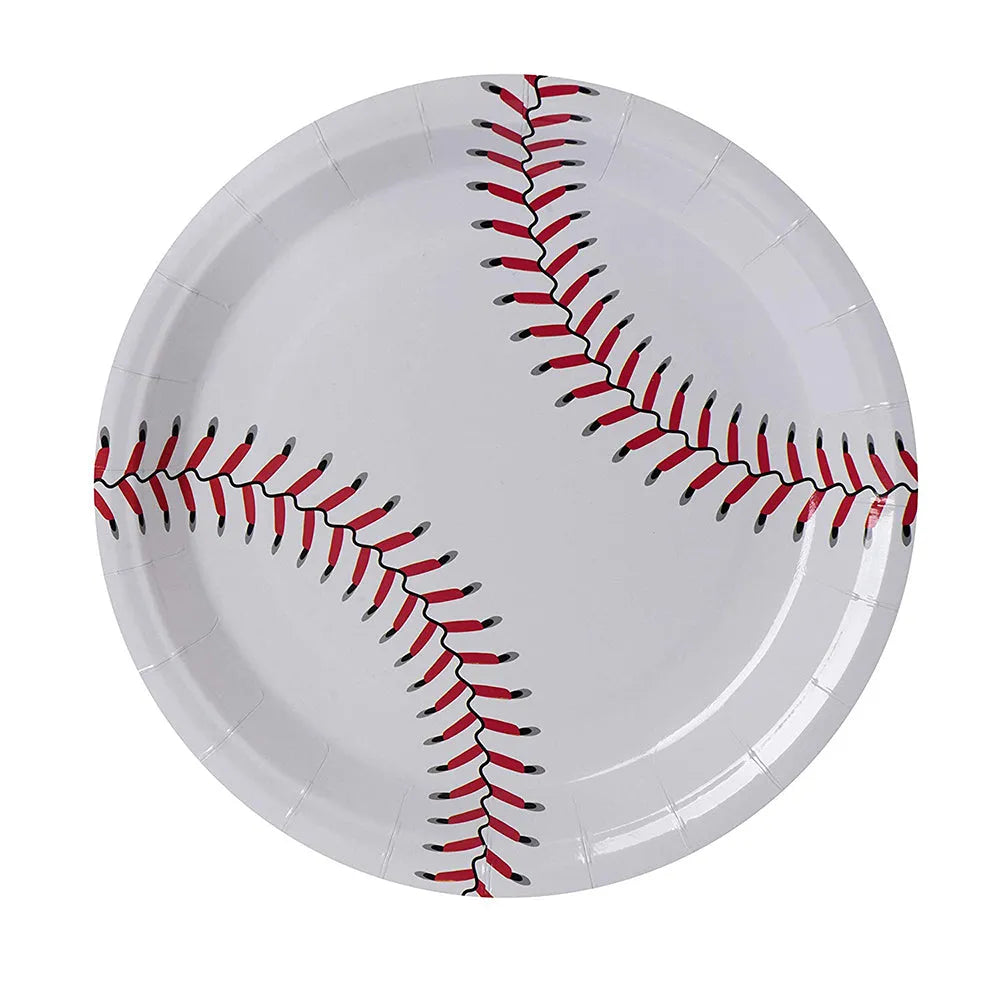 Baseball Themed Paper Plates 100 Pack 9"