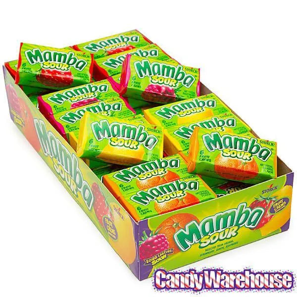 Mamba Fruit Chews Candy 6-Packs - Sour: 48-Piece Box