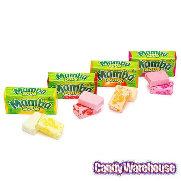 Mamba Fruit Chews Candy 6-Packs - Sour: 48-Piece Box