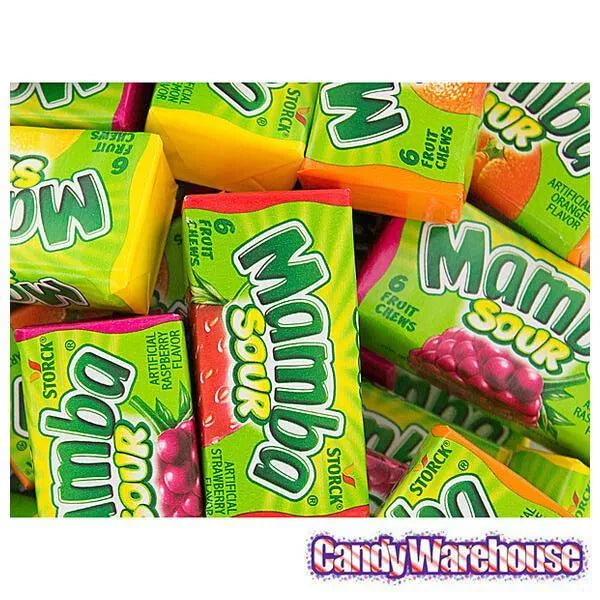 Mamba Fruit Chews Candy 6-Packs - Sour: 48-Piece Box