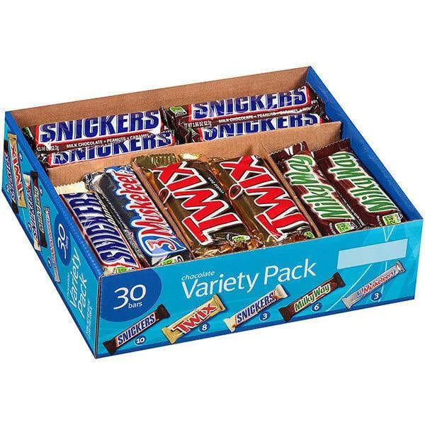 M&M-Mars Candy Bars: 30-Piece Variety Pack