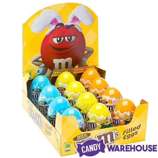 M&M's Candy Filled Plastic Easter Eggs: 12-Piece Display