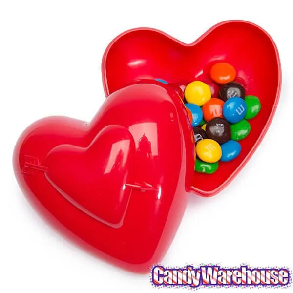 M&M's Candy Filled Valentine Heart Tins: 12-Piece Display