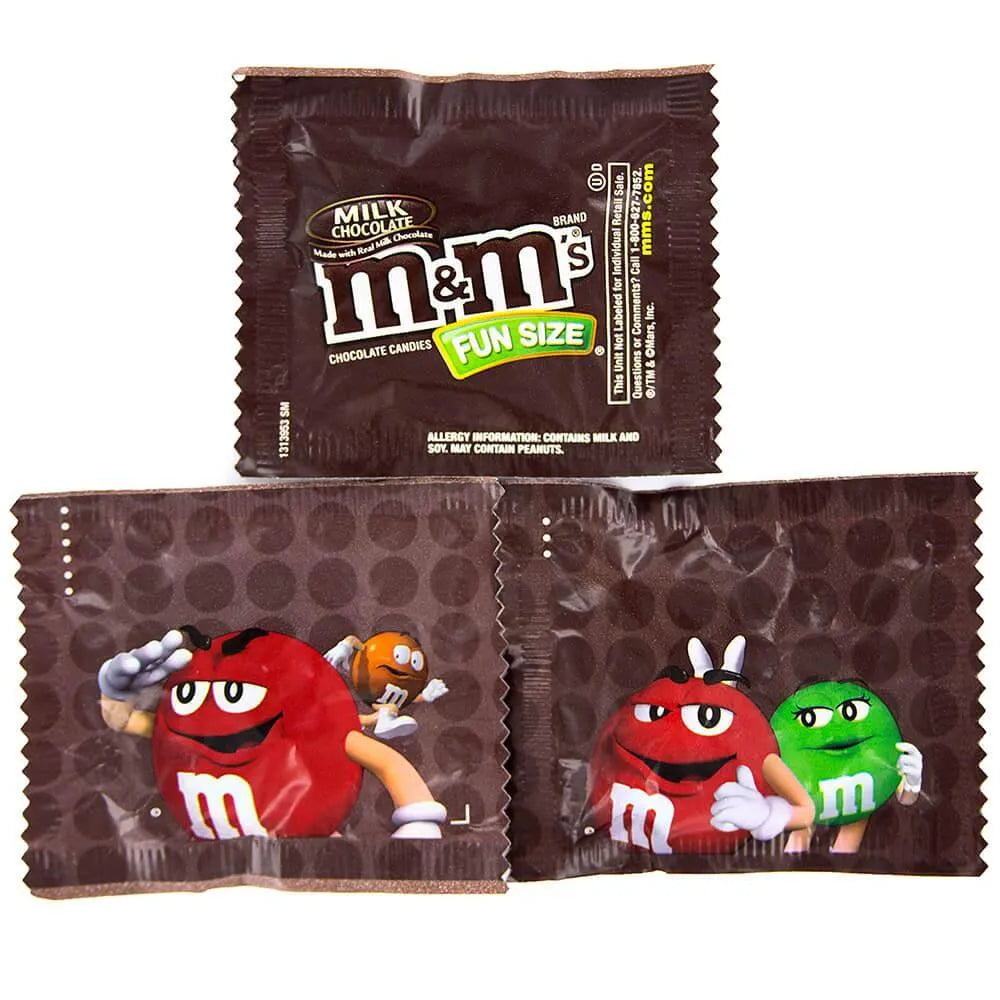 M&M's Candy Fun Size Packs - Milk Chocolate: 5LB Bag