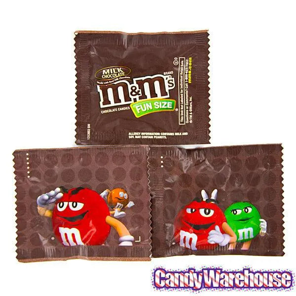 M&M's Candy Fun Size Packs - Milk Chocolate: 5LB Bag