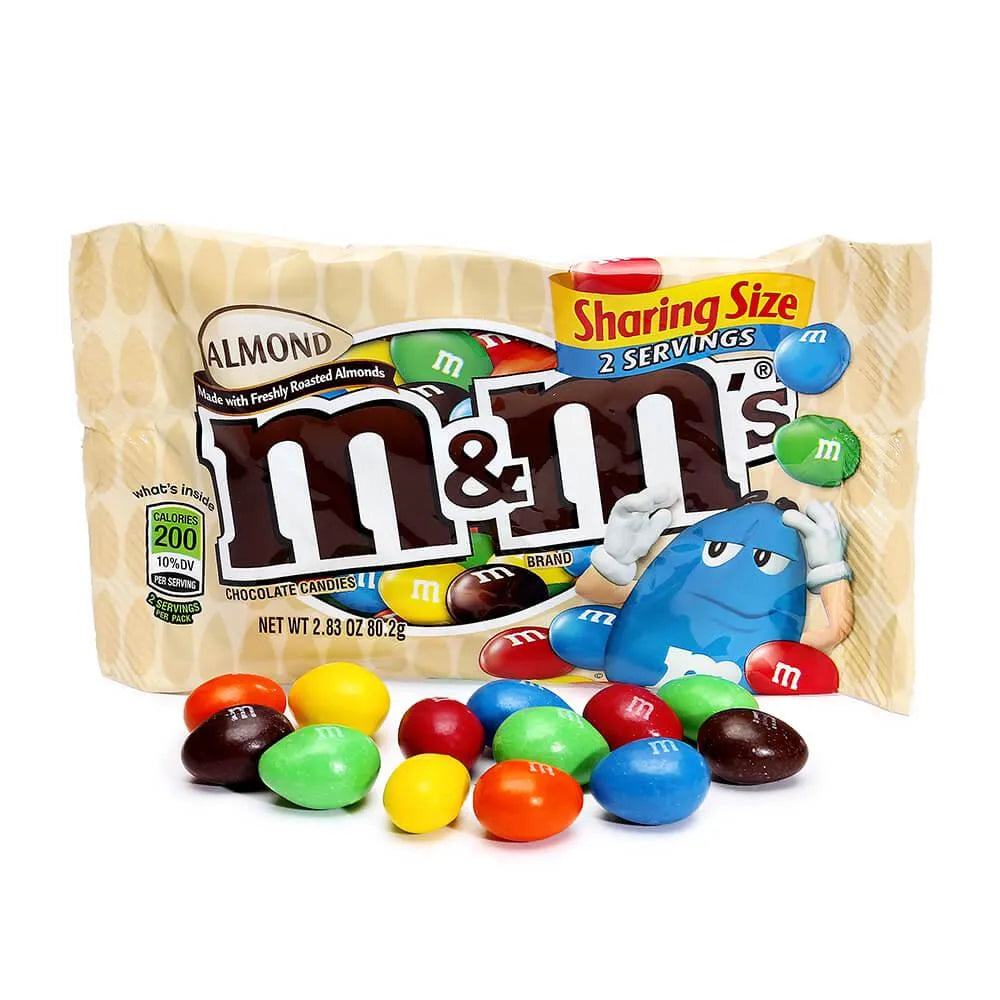 M&M's Candy King Size Packs - Almond: 18-Piece Box