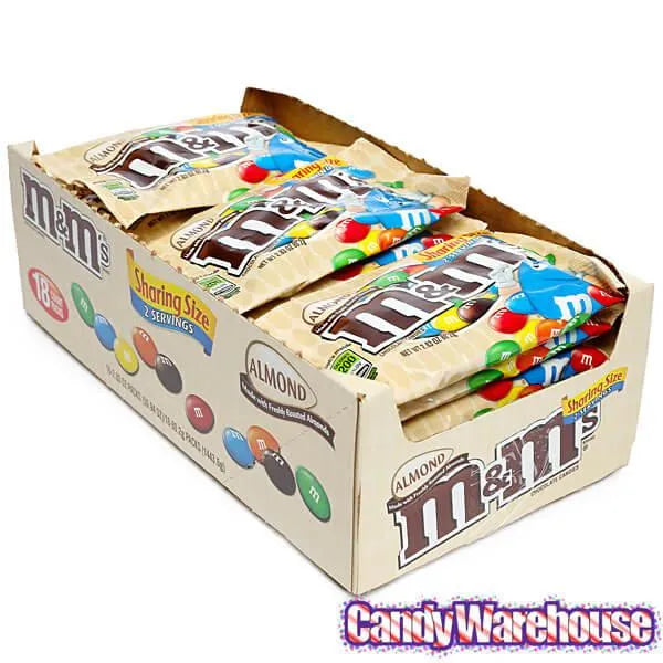 M&M's Candy King Size Packs - Almond: 18-Piece Box