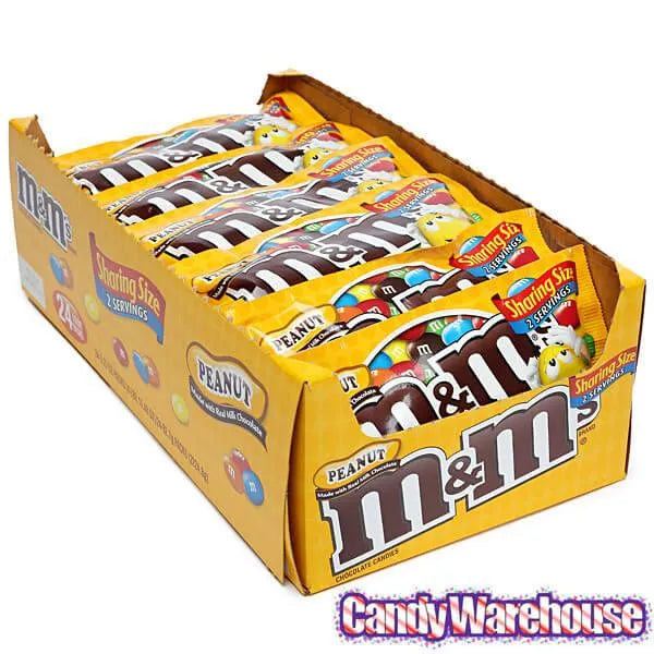 M&M's Candy King Size Packs - Peanut: 24-Piece Box