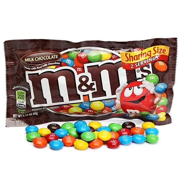 M&M's Candy King Size Packs - Plain: 24-Piece Box