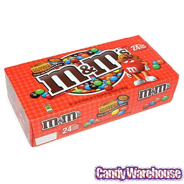 M&M's Candy Packs - Peanut Butter: 24-Piece Box