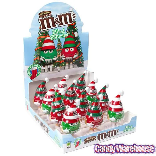 M&M's Minis Candy Filled Christmas Figurines: 12-Piece Display