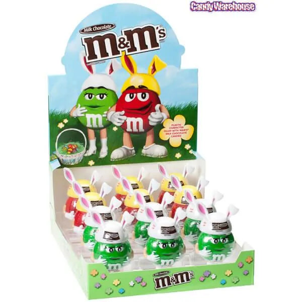 M&M's Minis Candy Filled Easter Bunny Figurines: 12-Piece Display