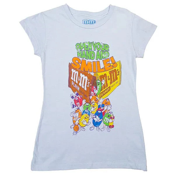 M&M's Open Your Hand and Smile Distressed T-Shirt - Youth - Large