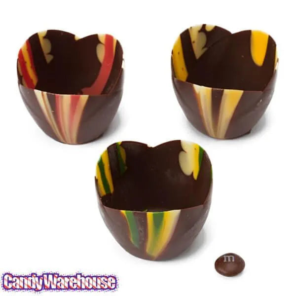 Marbled Chocolate Flower Cups: 6-Piece Box