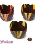 Marbled Chocolate Flower Cups: 6-Piece Box