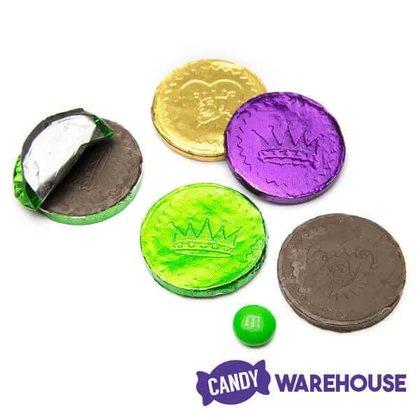 Mardi Gras Chocolate Coins Candy: 60-Piece Bag