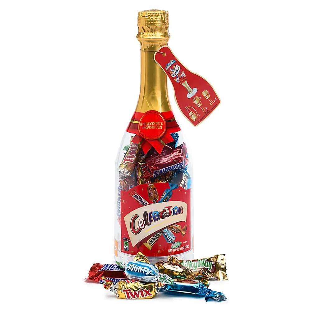 Mars Celebrations Chocolate Candy in Champagne Bottle